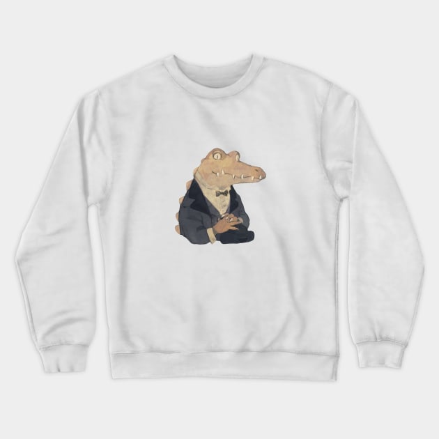 Crocodile gentleman Crewneck Sweatshirt by rt0no